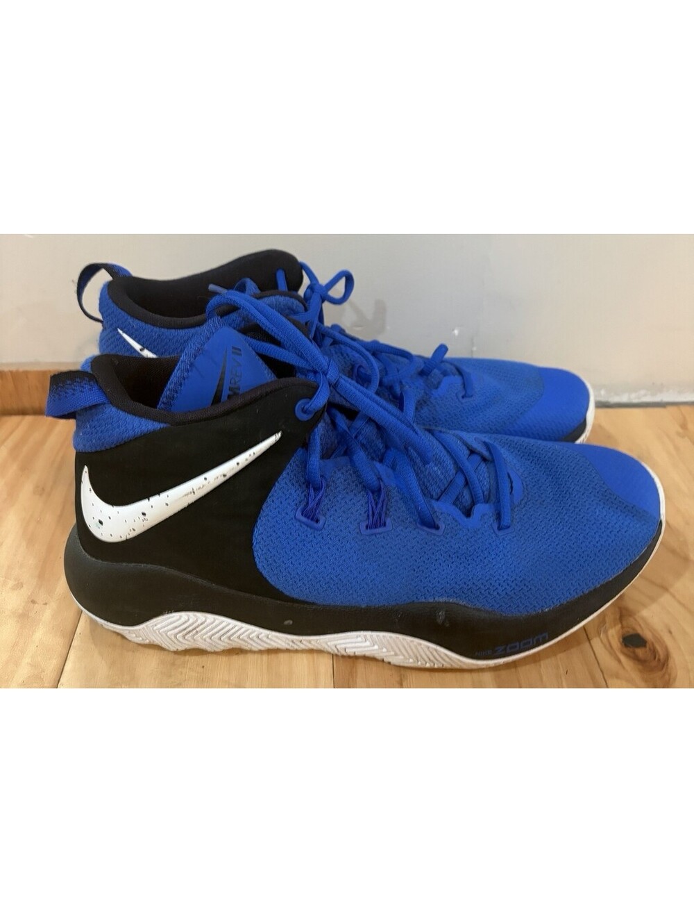 Nike Zoom Rev II Men's Basketball Shoes, US Size 10.5 blue/black/white